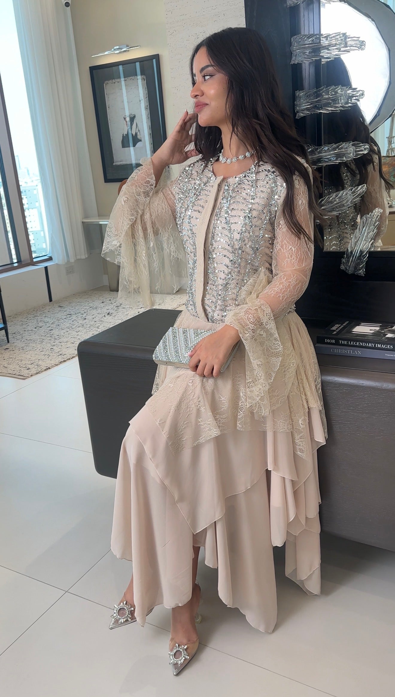 Beige lace